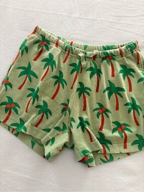 Hanna Andersson 100% Organic Cotton Palm Tree Print Shorts Sz S